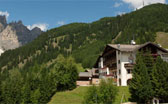 Wunderschöne Aussicht vom Sporthotel Panorama über Corvara in Alta Badia